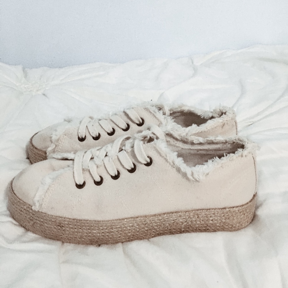 White espadrilles
